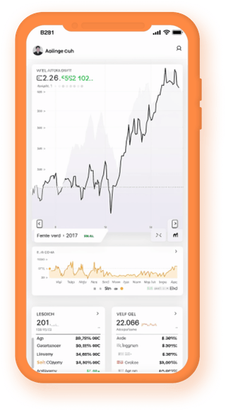 Aplikasi portofolio di perangkat mobile memperlihatkan data kripto secara langsung